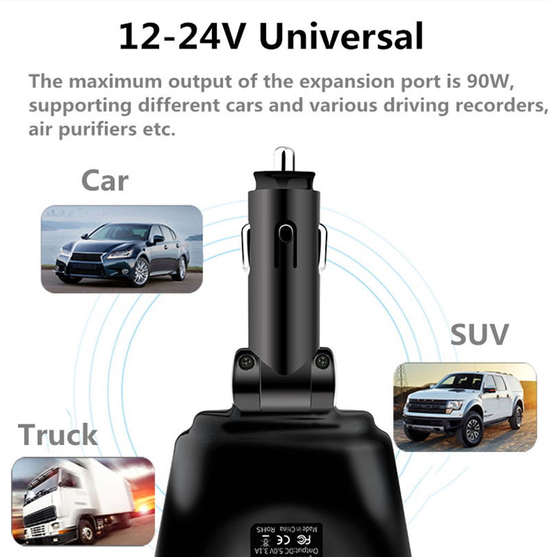 USB 3.1A Çift Araç Şarj Cihazı 2-Port LCD Monitör 12-24V Puro Soket Işık Hızlı Araç Şarj Cihazı Güç Adaptörü Araba Styl_voghion.com