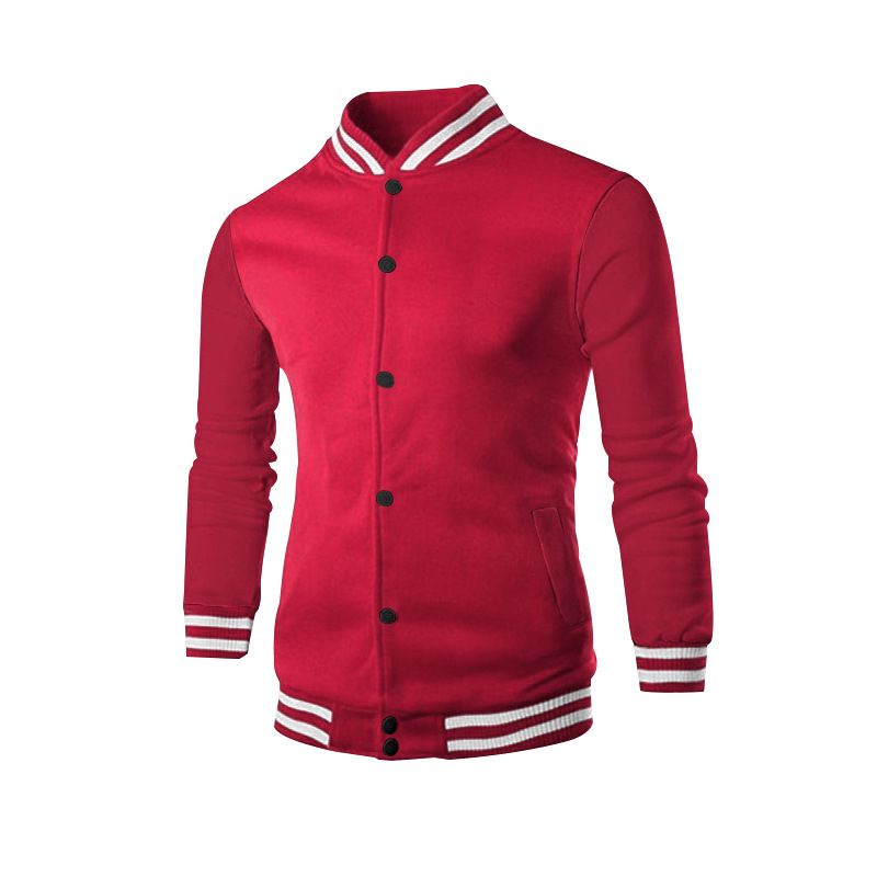 CT Men's Autumn Winter Fleece American Style Loose Casual Stand Collar Baseball Air Force One Flight Jacket_voghion.com