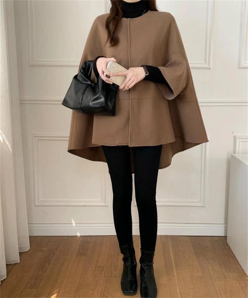 2024 Giappone Corea Autunno/Inverno Melad Donna Mantello Design Cardigan di media lunghezza Cappotto di lana_voghion.com