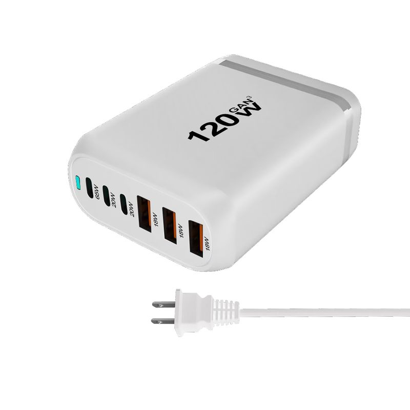 syct 200W GaN PD 120W Multi-Function 3A3C Desktop Charger 160W Multi-Port 4C2A Adapter_voghion.com