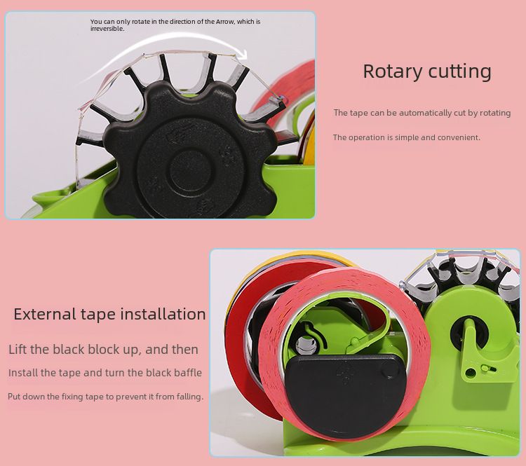 Factory Direct supply multifunctional tape holder large stationery packaging tape holder cutter sealing tape segmentation machine_voghion.com