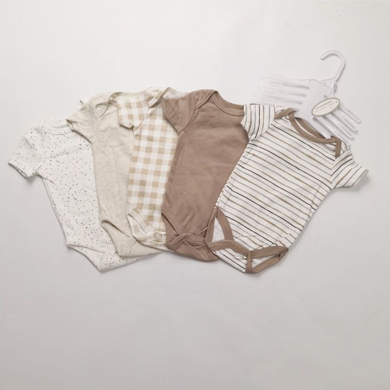 Cross Border Wholesale Baby Triangle Short Sleeved Romper 5 Piece Romper European And American Girl Baby Sling Floral Summer_voghion.com