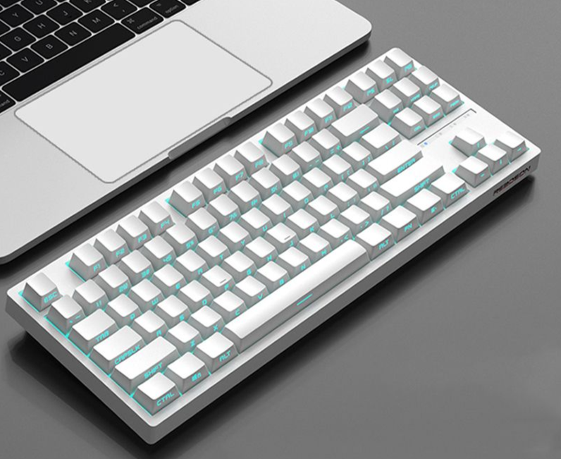 Clavier mécanique personnalisé avec profil OEM translucide gravé sur le côté, surface mate en PBT, 131 touches, dégradé_voghion.com