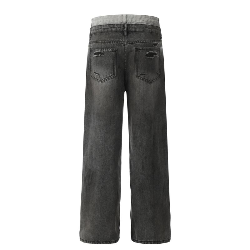 Men's Clothing Solid Color Pleated Korean Style Casual Trousers – Solid Color, Pleated, Straight-Leg Cotton Pants For Youth Fashion (Black, Blue)_voghion.com