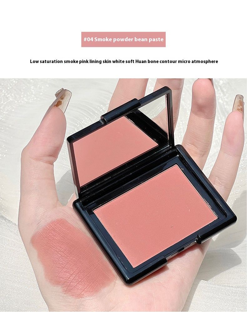 NOZO Puderrougeplatte, Hochglanz-Facelift, matt, natürlich, wasserfest, Concealer, Nude-Make-up, Monochrom-Puderrouge_voghion.com