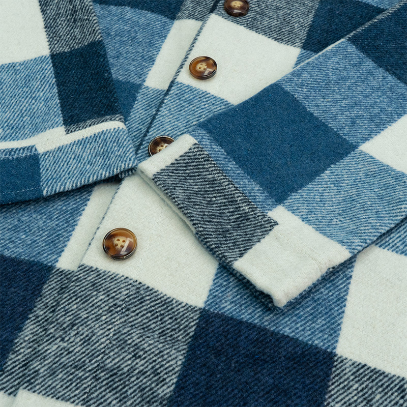 Damen neuer Herbst- und Wintermantel mit langen Ärmeln, Revers, lockerem kariertem Hemd und mittellangem Mantel_voghion.com