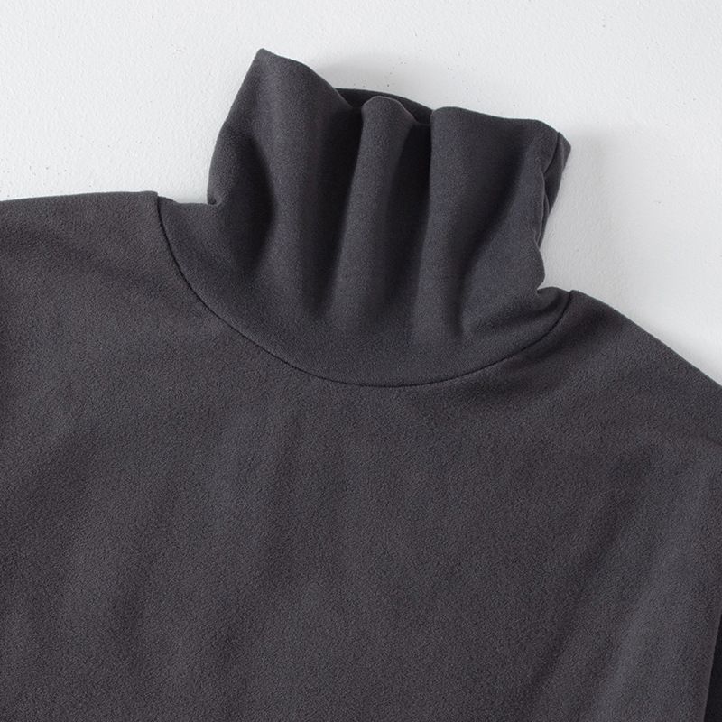 Overseas Platform Special Code Herbst Winter Herren Einfarbig Vielseitiges Rollkragen-Basishemd Lässiges Fleece-Oberteil_voghion.com