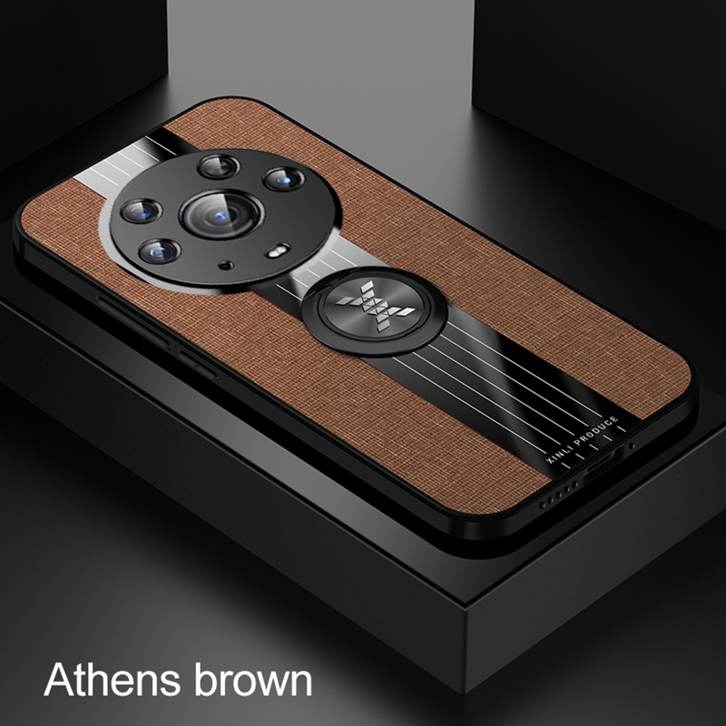 Coque de téléphone de luxe en tissu mat, étui arrière avec anneau de support pour Honor X10 X30 Max X30i X7 X9 5G Magic 4 Lite_voghion.com