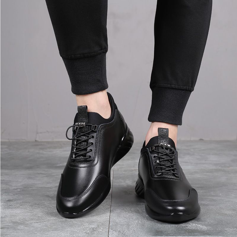 TerraStride Business Formal Two-Layer Cowhide Genuine Height Increasing Spring Summer Casual Men's Leather Shoes_voghion.com
