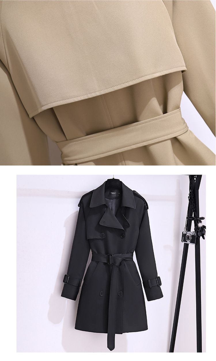 Nouveau manteau coupe-vent court style coréen kaki britannique_voghion.com