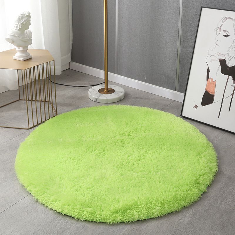 Weicher, zotteliger, runder PVC-Teppich – Plüschige, rutschfeste Bodenmatte für Wohnzimmer, Schlafzimmer und Eingangsbereich (mehrere Farben und Größen, leicht zu reinigen)_voghion.com