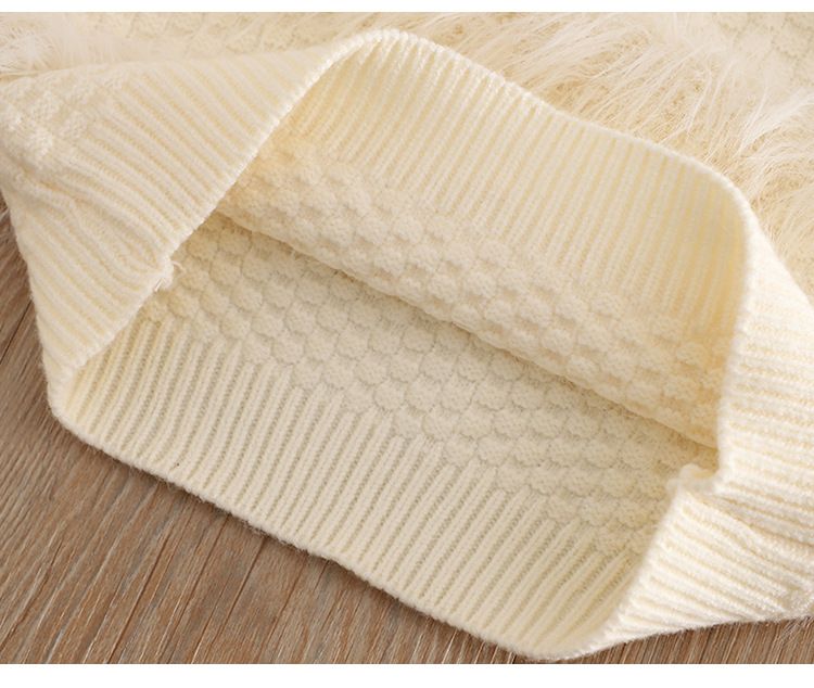 Mädchen-Set aus Strickpullover und Schlaghose – weiche Polyestermischung, koreanischer Stil, 3–8 Jahre (100–140 cm), Beige/Rot/Pink/Grün_voghion.com