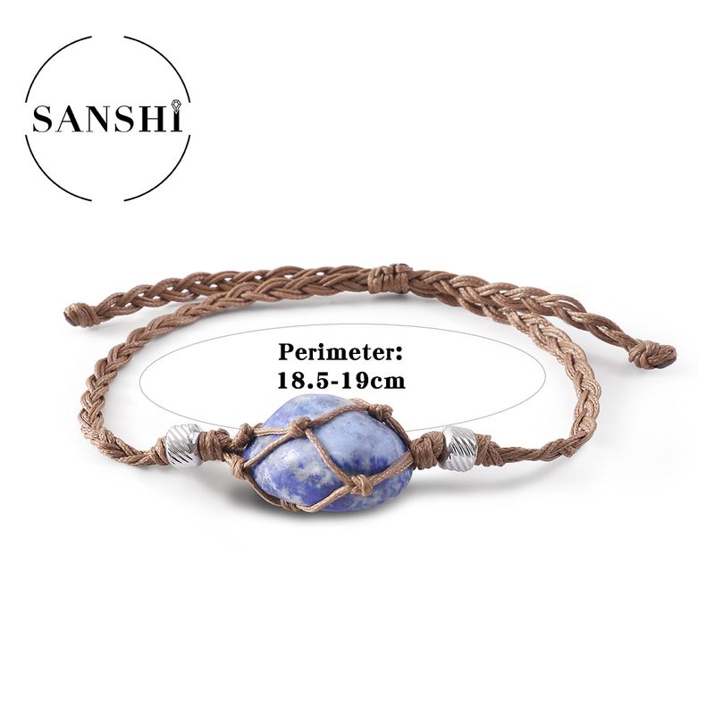 Women's Jewelry Natural Gemstones Natural Crystal Braided Bracelets Stone Bracelets Irregular Gemstones_voghion.com