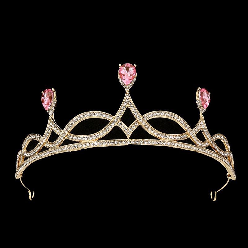 Cross-border hot selling bridal headwear rhinestone alloy headband headdress wedding dress accessories makeup dress hair accessories birthday crown_voghion.com