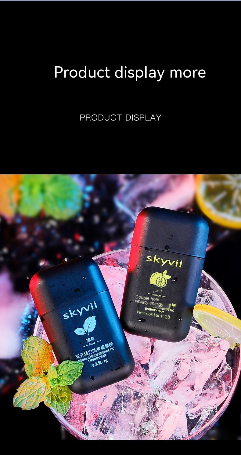 Refreshing double hole Vitality Energy bar Mint flavor lemon flavor instant refreshing ice the ultimate love_voghion.com