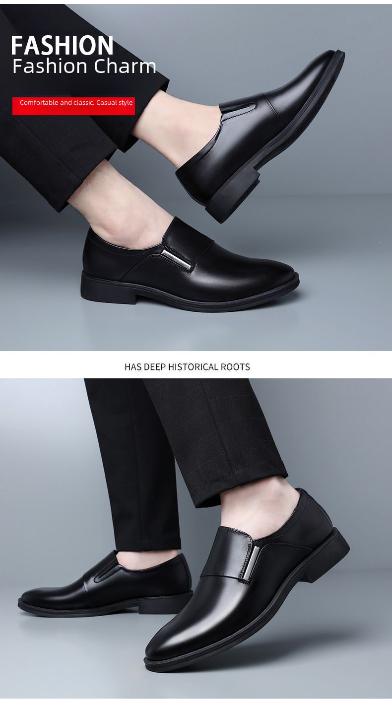 Herren Abendschuhe Herren Britisches Leder Spitz Jugend Lederschuhe Weiße Schuhe Einzelschuhe_voghion.com