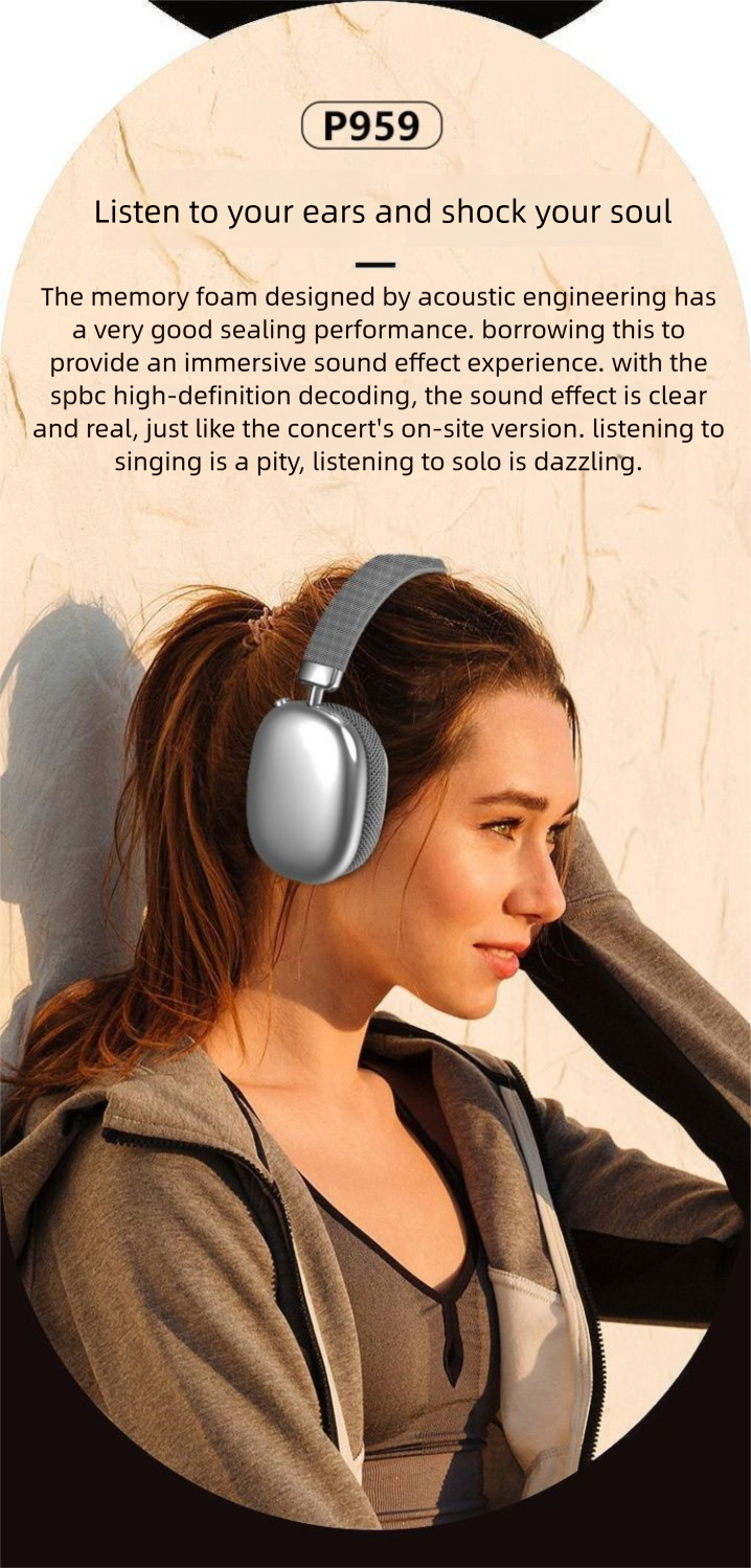 【Suono della natura】Cuffie da gioco wireless Bluetooth over-ear con cancellazione del rumore, batteria a lunga durata e bassi profondi_voghion.com