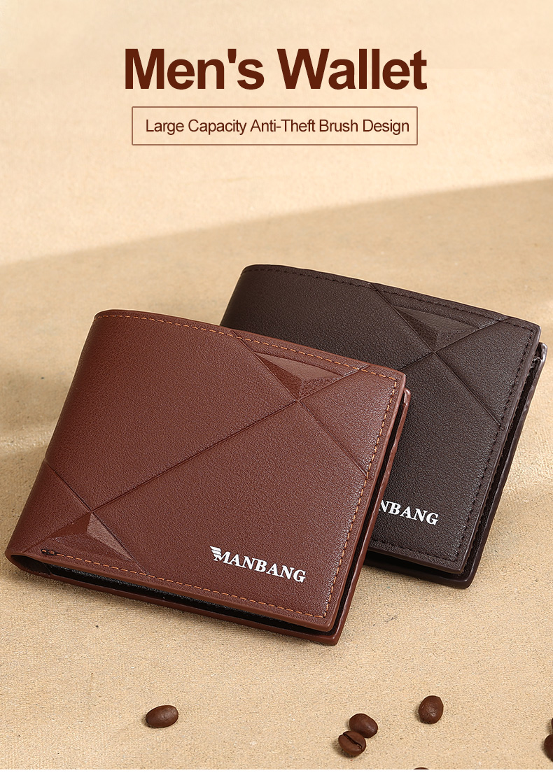 Cartera Mang de estilo clásico, carteras de cuero para hombre, cartera corta para hombre, tarjetero, cartera para hombre a la moda de alta calidad_voghion.com