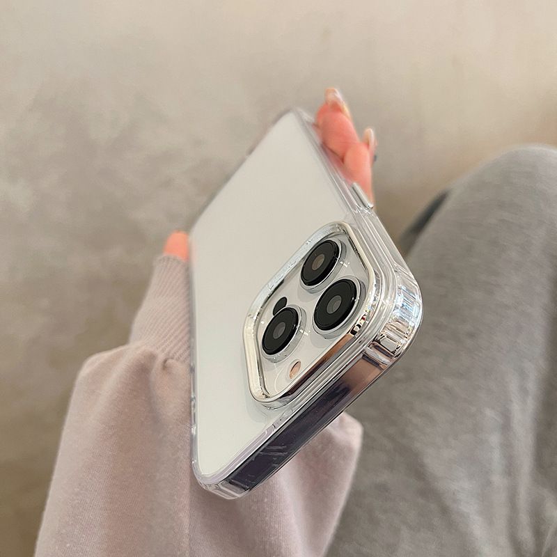 NeoGear Compatible With IPhone 17 Pro Max Silver Photo Frame 13 Mini Electroplated 16 Simple 14 Plus Phone 15 Protective Case_voghion.com