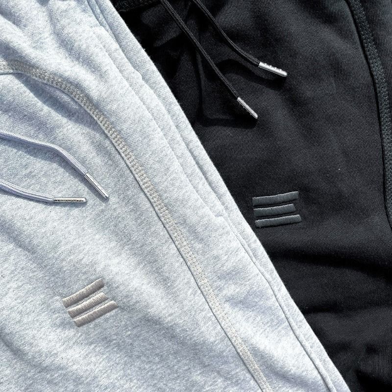 Lässige Jogginghose für Herren – Bequeme Winter-Jogginghose mit lockerer Passform und elastischen Bündchen für den Alltag und Sport (Schwarz, Grau)_voghion.com