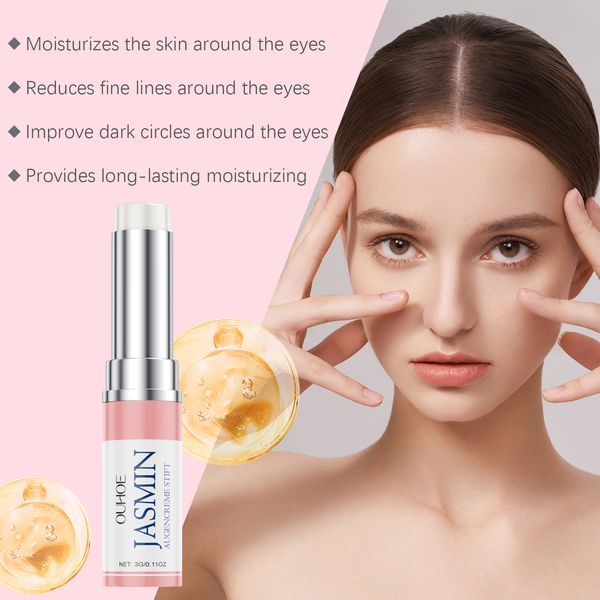 OUHOE Jasmine Eye Cream Stick Gentle And Hydrating, Nourishes The Skin Around The Eyes, Provides Moisture, Delicate And Soft, Suitable For Daily Eye_voghion.com