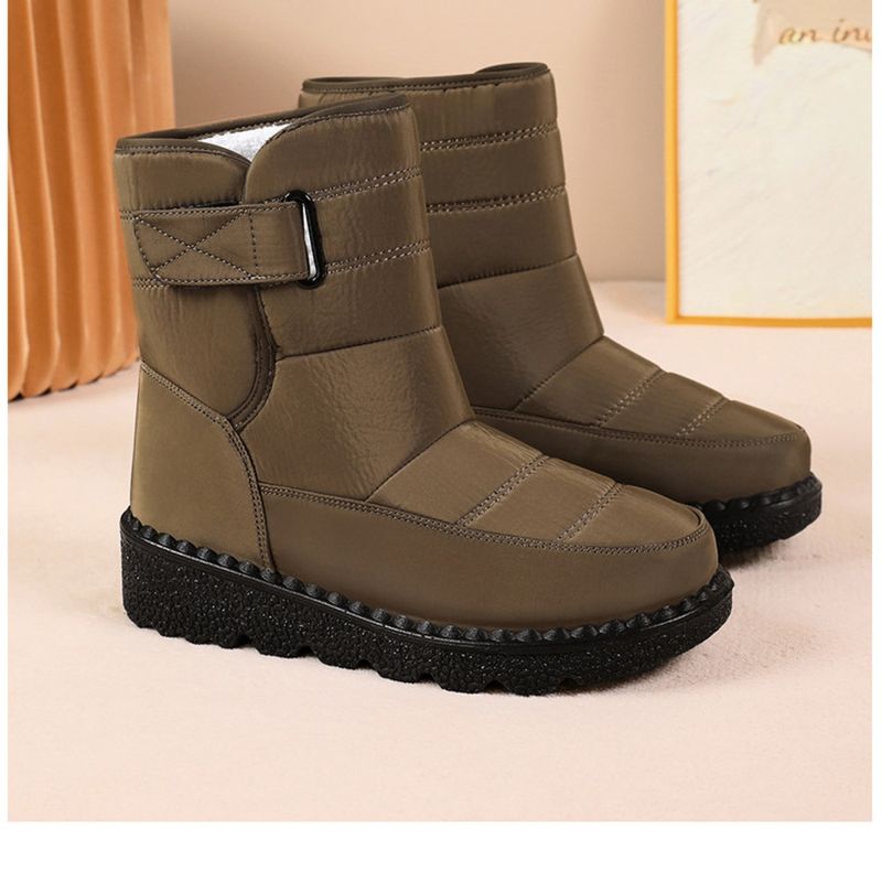Snow Winter Thickened High-top Cotton Shoes Warm Fleece-lined Mid-calf Casual Women's Boots_voghion.com