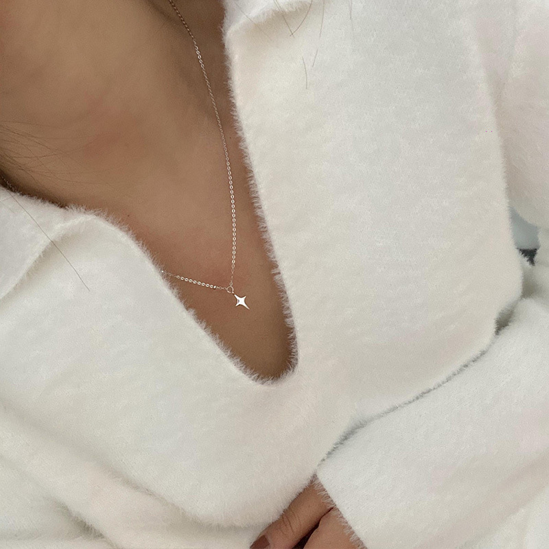 Color VENUS Sier Star Necklace for Women Girl Fashion Simplicity Versatile Jewelry Birthday Gift Dropshipp_voghion.com