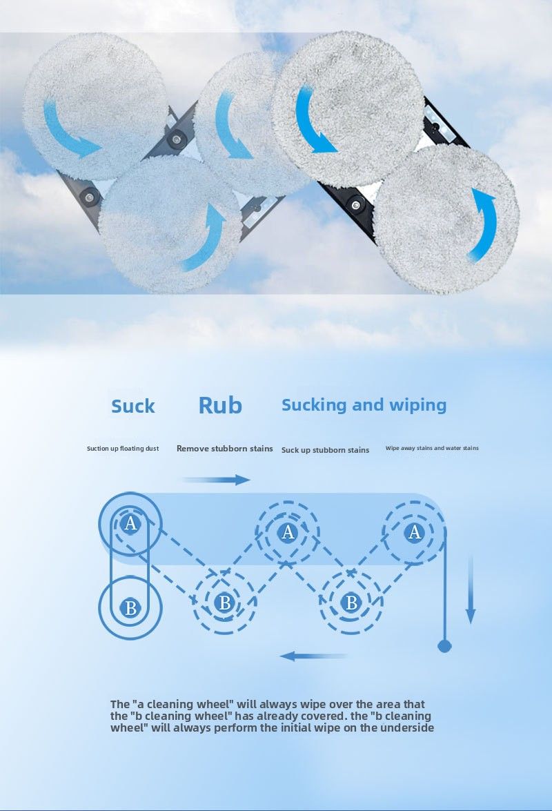Automatischer Fensterreiniger mit Wassersprühfunktion Automatischer Glasreinigerroboter mit Fernbedienung Haushalts-Multifunktions-Fensterreiniger_voghion.com