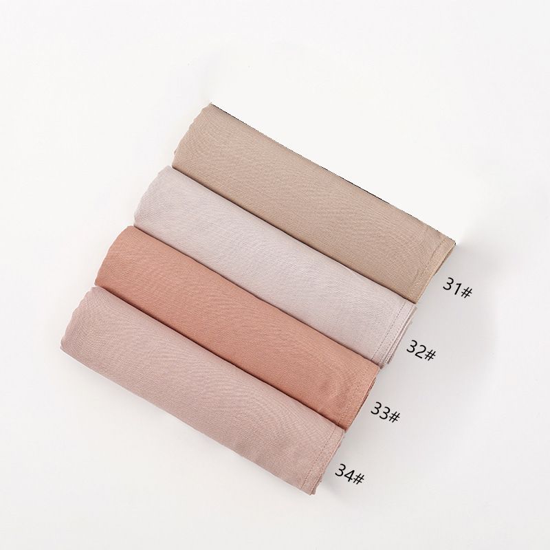 Sciarpe da donna autunno e inverno, nuove e popolari sciarpe in cotone malese indonesiano, con bordo largo, traspiranti, in modal, tinta unita, da donna_voghion.com