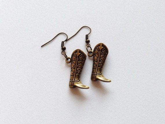Earrings hot-selling fashion new earrings cowboy hat cowboy boots retro cowboy style earrings ear hooks earrings_voghion.com