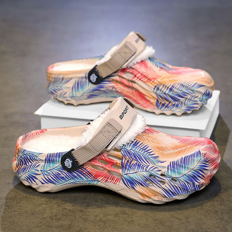 MTX Herren-Hausschuhe Winter 2025 Neue dicke Sohle Fleece gefüttert warme EVA-Dämpfung geschlossene Zehen Baumwollschuhe_voghion.com