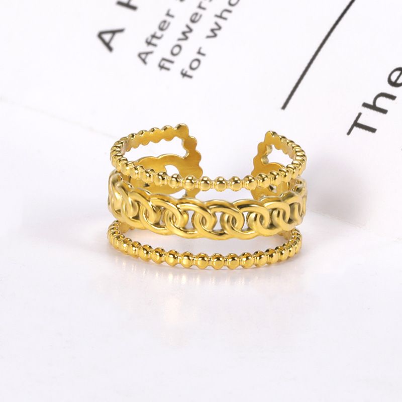Anello cubano aperto regolabile a tripla spirale, stile trendy, per uomo e donna_voghion.com