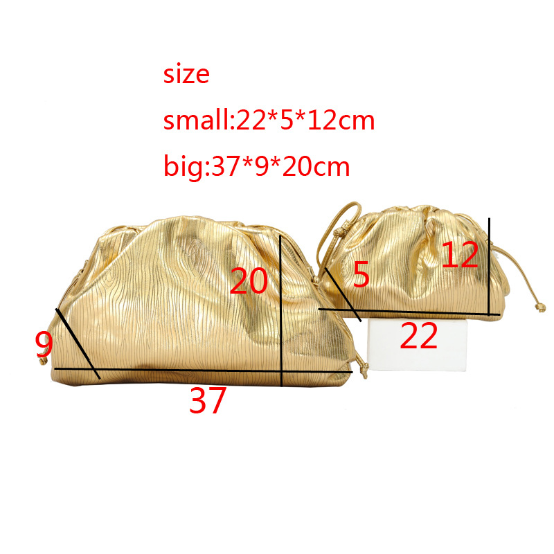 Borse a nuvola d'oro Borse Hobo da donna Borsa a gnocco intrecciata Borsa a tracolla singola Borsa a tracolla diagonale Borsa da sera parziale_voghion.com