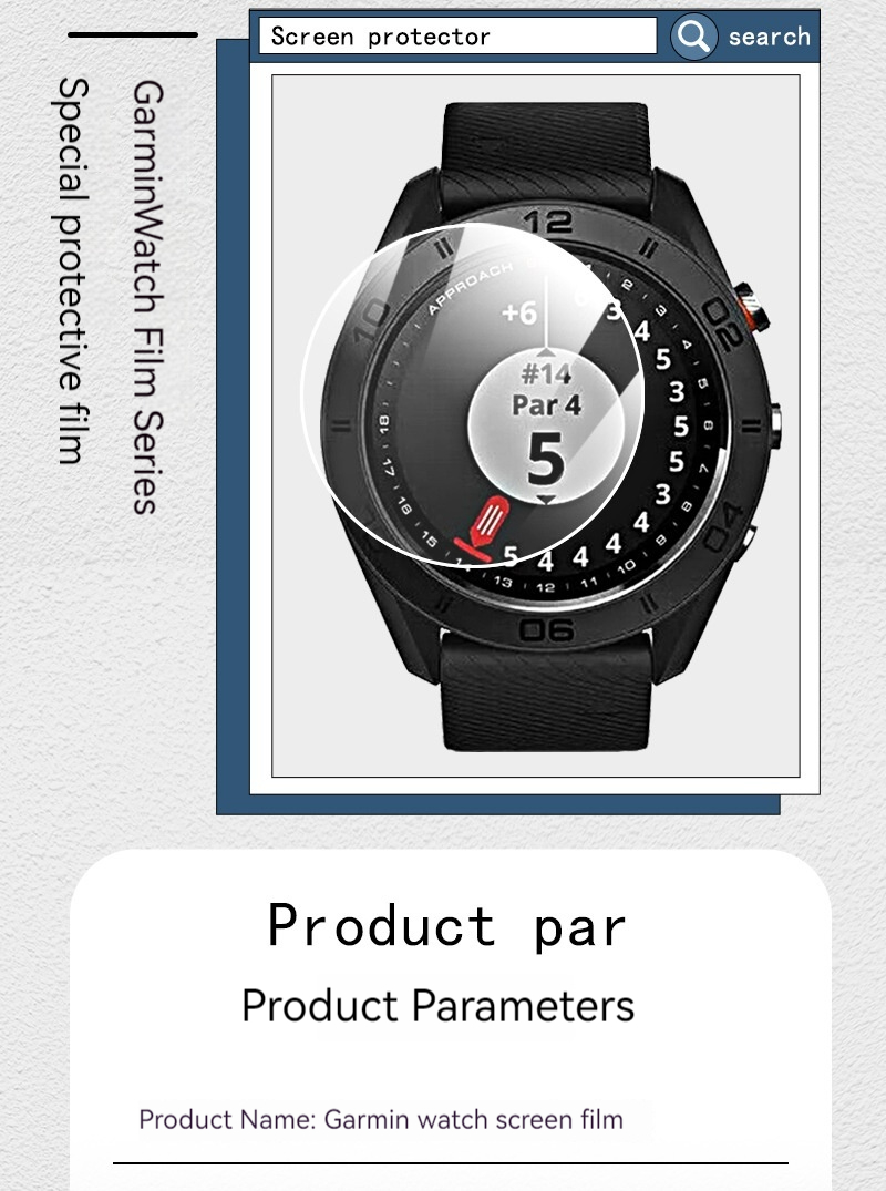 Gëeegent fir Garmin S60 Auer Bildschirmschutzfolie High-Definition kratzbeständeg gehärtete Folie Anti-Blo Liicht TPU Hydrogel Folie_voghion.com
