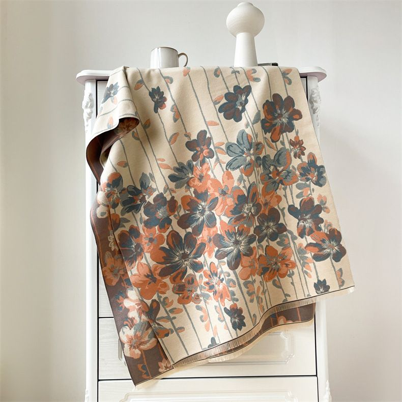 Hochwertiger warmer Schal aus Kaschmir mit Fransen für Damen, Nickerchendecke im Retro-Ethno-Stil_voghion.com