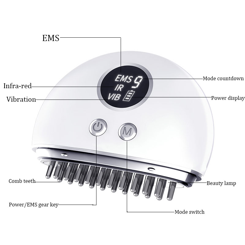 Mikrostroum Vibratioun EMS Kapp Entspanungsmassageapparat Guasha LED Mikrostroum Gesiicht Hals Kierper Haut Lifting R 70% Rabatt_voghion.com
