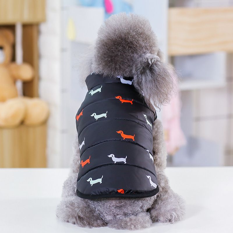 Pet clothes dog cotton-padded vest autumn and winter New Puppy cotton vest Teddy warm clothing manufacturers_voghion.com