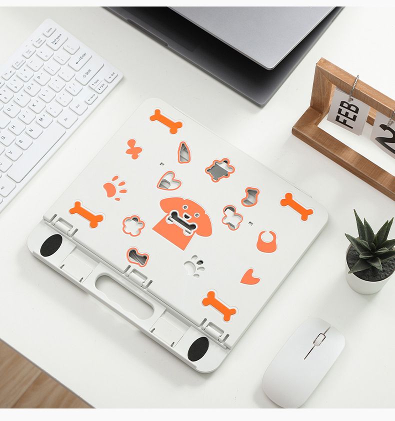 Supporto per laptop NeoGear Cartoon con regolazione dell'altezza, supporto girevole per ufficio e scrivania, previene l'affaticamento del collo per gli studenti_voghion.com