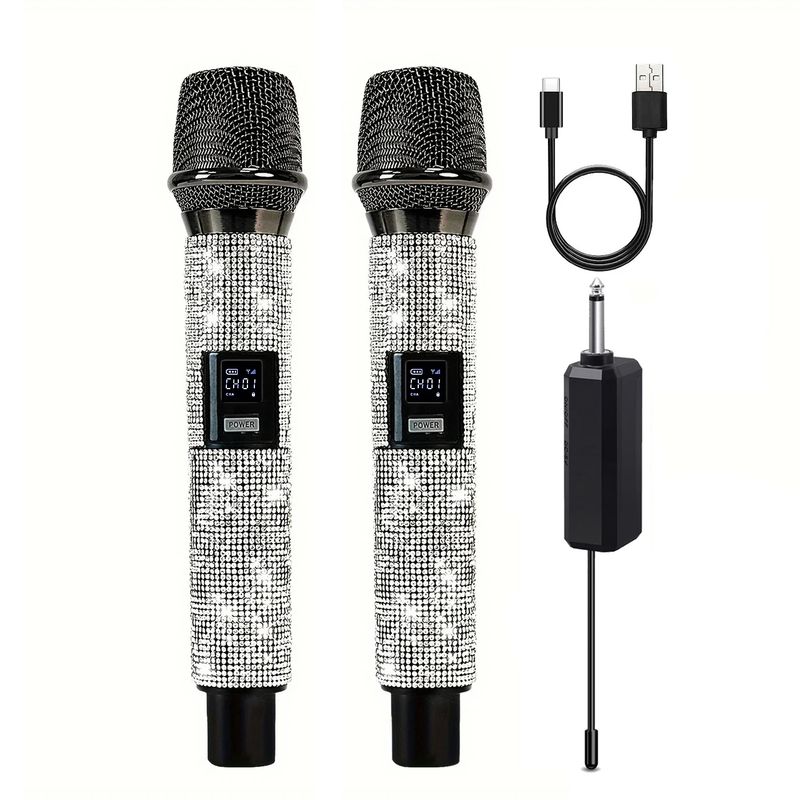 Drahtloses dynamisches Set für Party Speech Crystal Appearance Universelles drahtloses Mikrofon_voghion.com