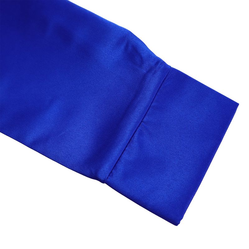 Damenbekleidung Herbst neuer Stil große Schaukel einfarbig Revers lange Ärmel A-Linie Rock afrikanisches Kleid_voghion.com