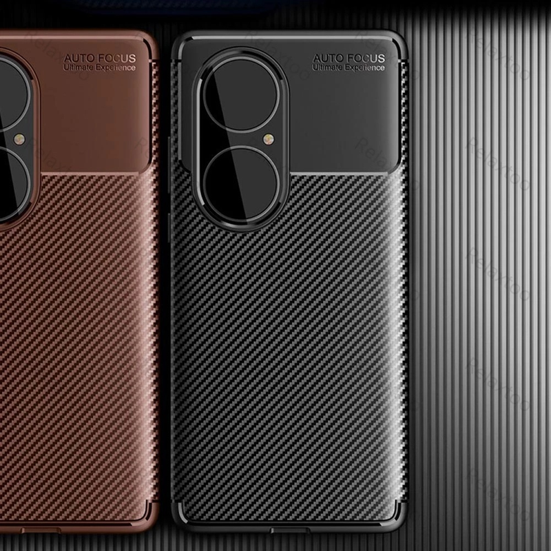Huawei P50 Pro P40 Pro Plus P30 Lite hoesje Slank dun zacht koolstofvezel siliconen TPU-hoesje_voghion.com