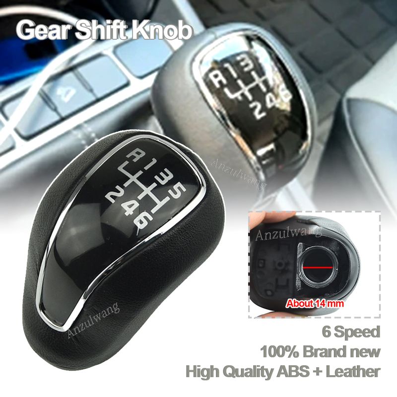 Leder Manuelle Schaltknauf Hebel Stick Shifter Hyundai Creta IX25 Für Kia Forte Cerato K3 Ceed 2012 2013 2014 2015_voghion.com