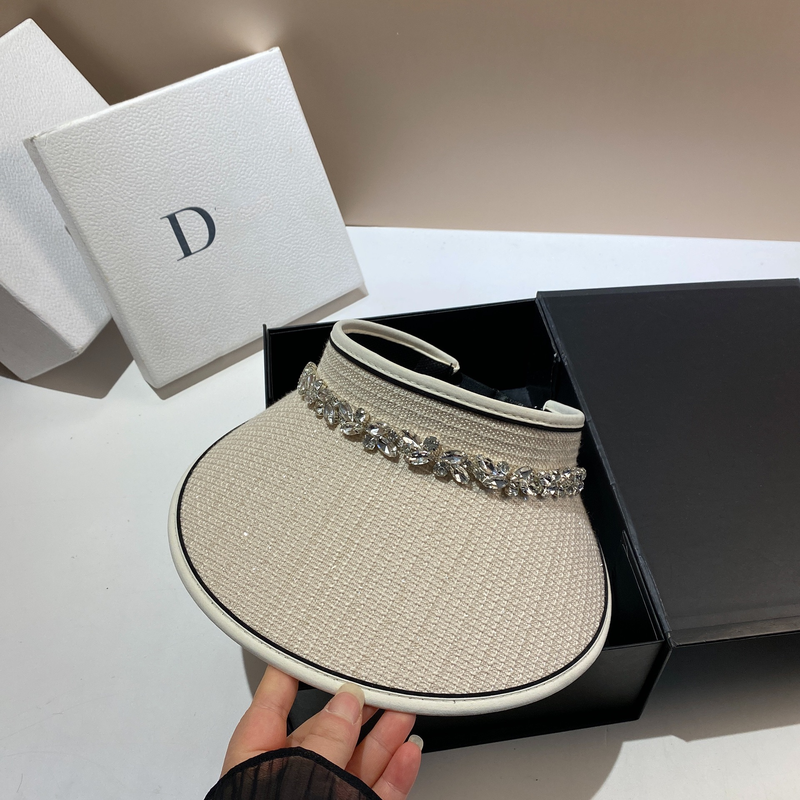 Fragrant Feng Shui Diamond Light Luxury Empty Top Fashionable French Celebrity Style Small Crowd Weaving Sun Protection_voghion.com