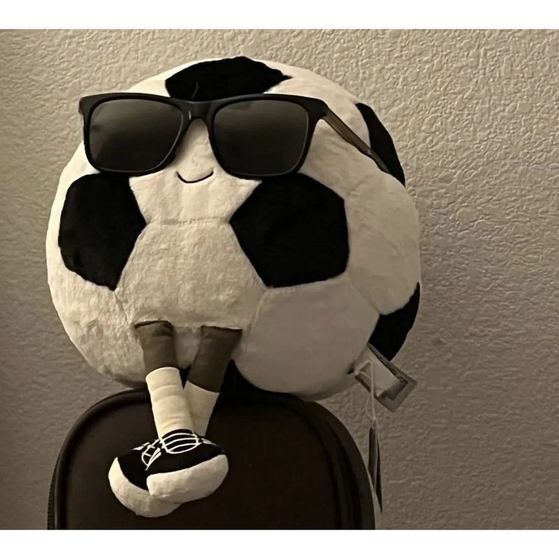 Same football fun cute baby soothing cloth creative plush doll decompression toy_voghion.com