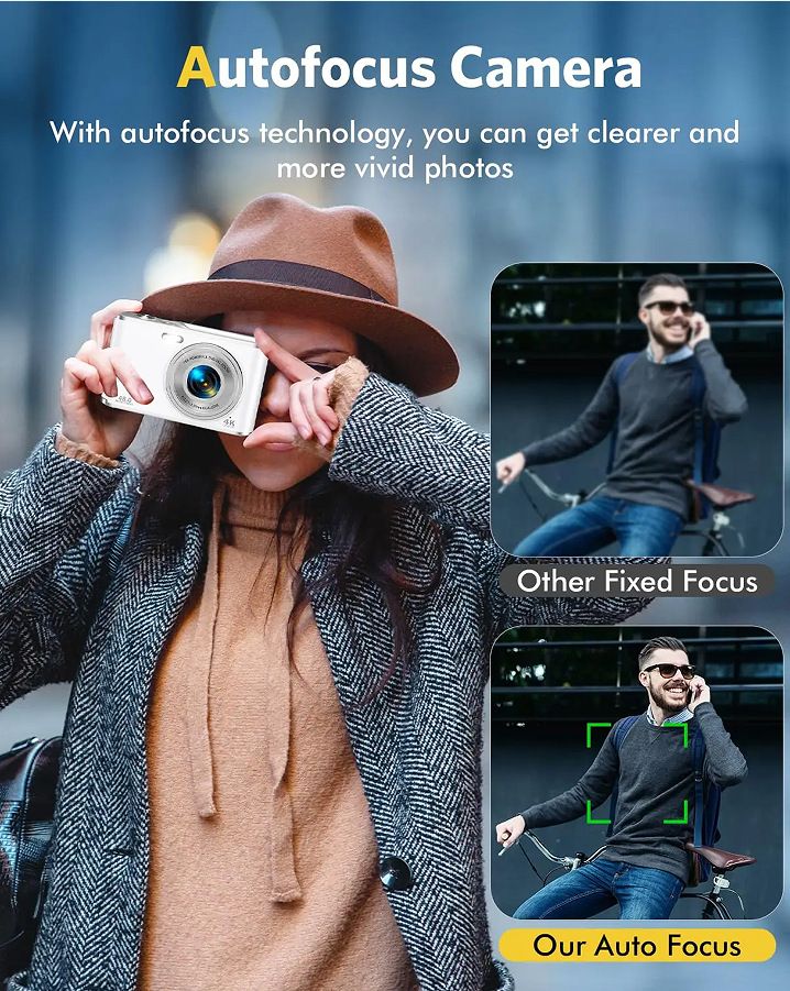 Hot Sælger High-Definition 4K Dual Lens Selfie Digital Portable Card CCD Student Camera_voghion.com