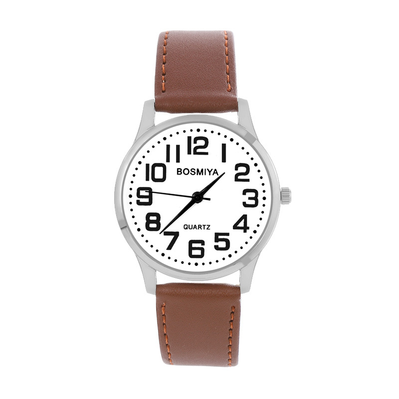 Montre à quartz étanche pour collégiens et lycéens de sexe masculin, avec grand cadran et ceinture_voghion.com