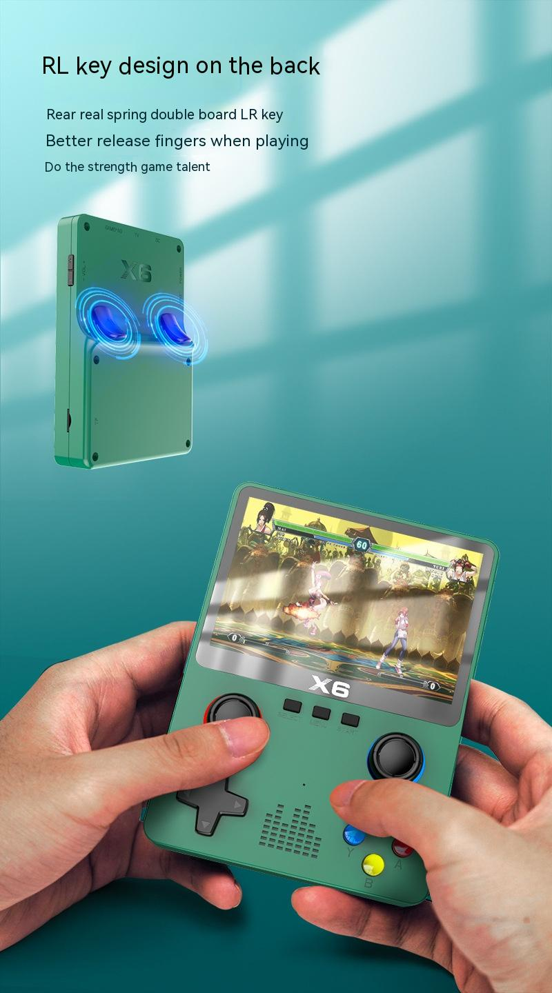 Kannettava videopelikonsoli X6 Sisäänrakennettu 8000+ Peliä 11 Simulaattoria Retropeli 3D Joystick Gamepad_voghion.com