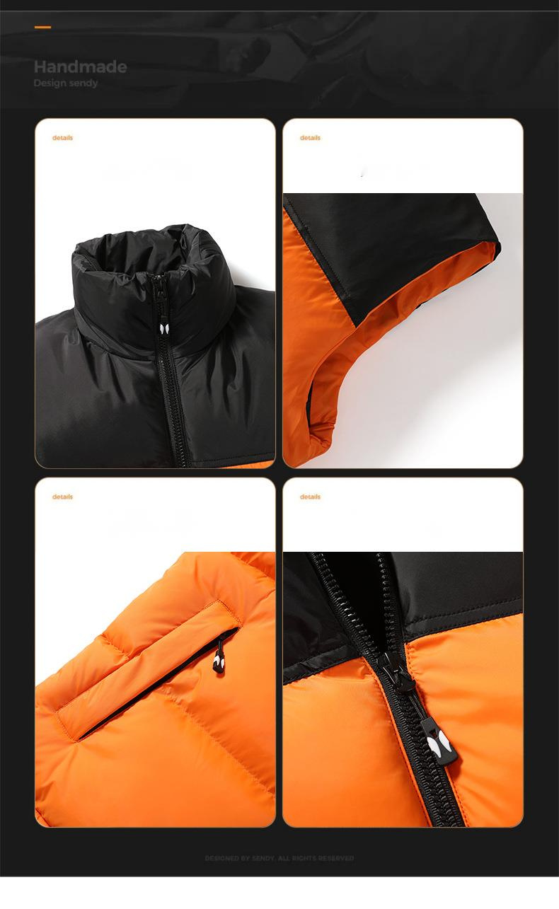 Giacca da uomo in piumino di cotone autunno e inverno Giacca da uomo ispessita e calda Versione coreana Canotta colorata di tendenza Sweetheart per_voghion.com