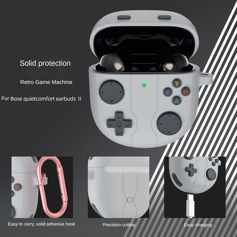 Etui ochronne do słuchawek B-ose QuietComfort Earbuds II, silikonowa osłona słuchawek do słuchawek B-ose QC Ultra 3_voghion.com