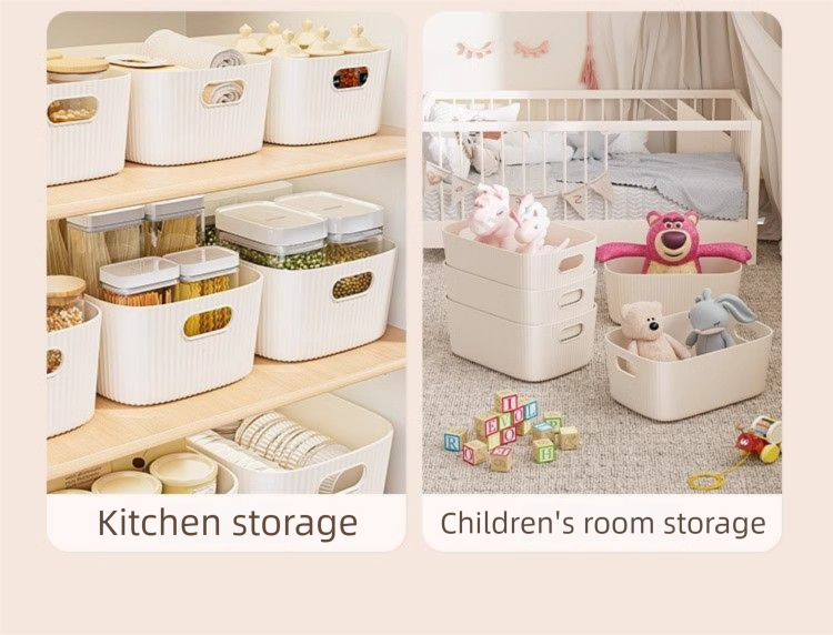 Desktop Household Cosmetics Drawer Plastic Storage Small Sundries Snacks Dormitory Basket Kitchen Organizer Box_voghion.com